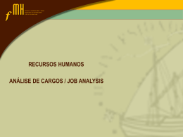 An&aacute;lise de = cargos