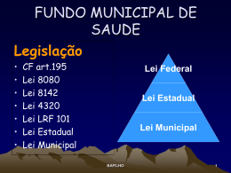 FUNDO MUNICIPAL DE SAUDE - Secretaria de sa&uacute;de da Para&iacute;ba