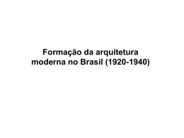 A arquitetura moderna no Brasil