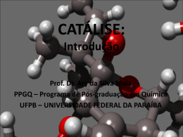 catálise - Departamento de Química - UFPB