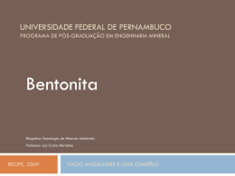 Bentonita - Universidade Federal de Pernambuco