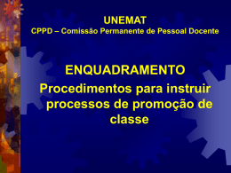 UNEMAT CPPD – Comissão Permanente de Pessoal Docente