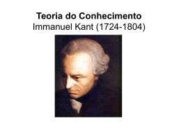 A Teoria do conhecimento em Kant