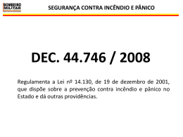 seguran&ccedil;a contra inc&ecirc;ndio e p&acirc;nico
