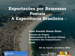 A regional proposal. Jos&eacute; Avando Souza Sales, Ministry of