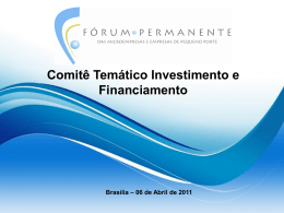Comitê Investimento e Financiamento