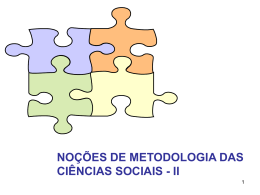 noções de metodologia das ciências sociais