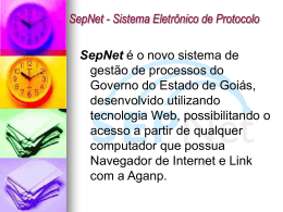 SepNet - Sistema Eletrônico de Protocolo