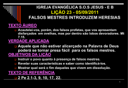 05/09/2011 falsos mestres introduzem heresias
