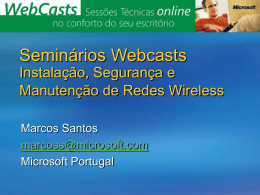 Instalação, Segurança e Manutenção de Redes Wireless