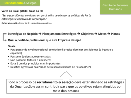 Recrutamento e Sele&ccedil;&atilde;o