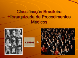 Classificação Brasileira Hierarquizada de Procedimentos Médicos