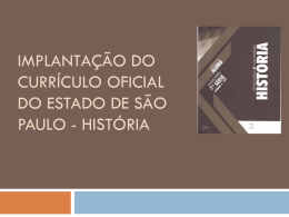 Implantação do Currículo Oficial do Estado de São Paulo