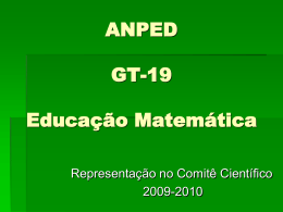 ANPED GT-19 Educação Matemática