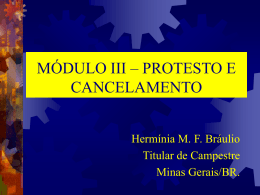 MÓDULO III – PROTESTO E CANCELAMENTO