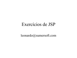 Exercícios de JSP