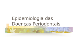 Epidemiologia das Doenças Periodontais