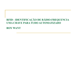 RFID - IDENTIFICAÇÃO DE RÁDIO-FREQUENCIA UMA