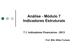 Módulo 8 – Indicadores Econômicos-Financeiros
