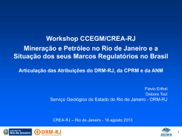 Workshop Mineração e Petróleo – Articulação das - Crea-RJ