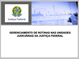 Gerenciamento de Rotinas - Tribunal Regional Federal da 5ª Região