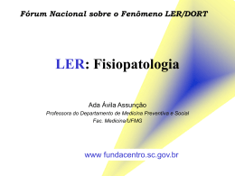 “LER: Fisiopatologia”, de Ada Ávila Assunção