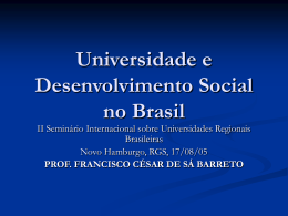 Universidades e o Desenvolvimento Social
