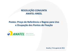 Apresentação sobre a resolução conjunta Anatel