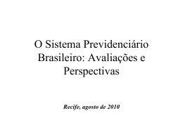 REFORMAS PREVIDENCIÁRIAS NO BRASIL