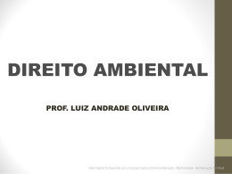 inexistindo órgão ambiental - Professor Luiz Andrade Oliveira