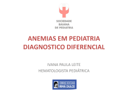 anemias em pediatria diagnostico diferencial