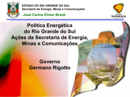 SECRETARIA DE ENERGIA, MINAS E COMUNICAÇÕES