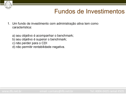 Dia 2 - Fundos de Investimento