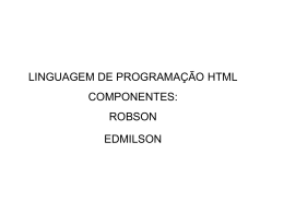 Linguagem de programação HTML Robson e