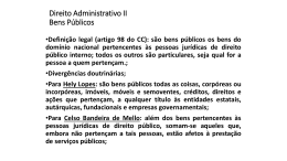 Direito Administrativo II Bens Públicos