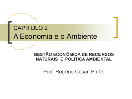 CAPÍTULO 2 A Economia e o Ambiente