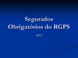 Segurados Obrigatórios do RGPS