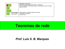 Teoremas de rede - Campus Joinville