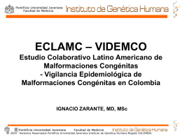 Malformaciones Congénitas en Colombia