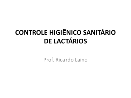 controle higiênico sanitário de lactários