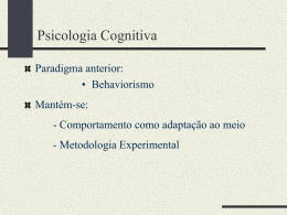 Aula sobre psicologia cognitiva (28-Mai-04)