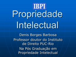 Aula Inaugural - Denis Borges Barbosa