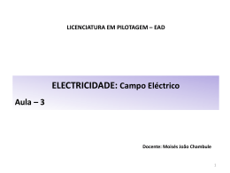 Aula 3 - Campo Electrico e Electrizacao por Inducao