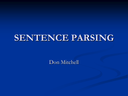 SENTENCE PARSING - cursocarla-2011-1