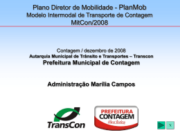 O MitCon - Plano Metropolitano