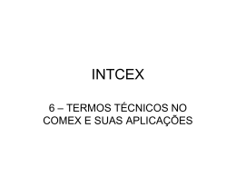 intcex - 6. termos comex e aplicações