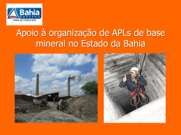 APLs de base mineral na Bahia