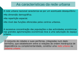 As características da rede urbana