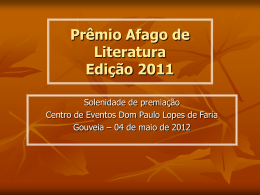 Prêmio Afago de Literatura Edição 2011