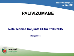 Apresentação - Nota Conjunta Sesa 03/2015.